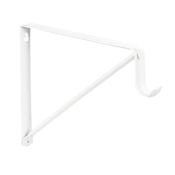 Knape & Vogt Knape & Vogt John Sterling White Steel Shelf/Rod Bracket 12 Ga. 11 in. L 250 lb RP-0045-WT - main